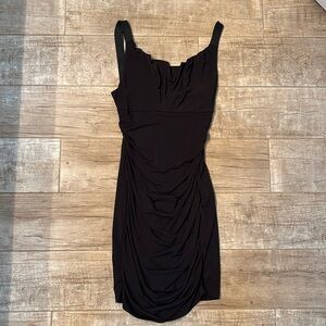 Ruby Rox black little black dress with zipper cut out back